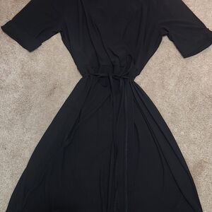 Elegant Black Wrap Dress